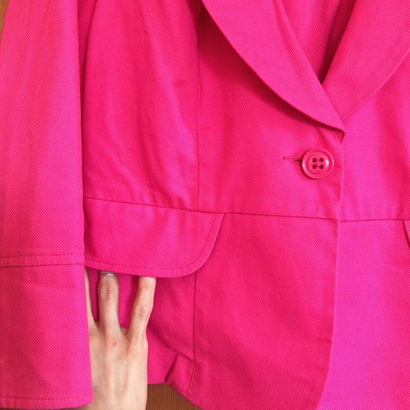 CAbi Bright Pink Cotton Blazer - Picture 5 of 12